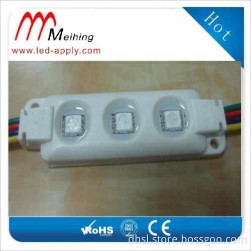Injection led module 3pcs smd5050  IP67 12v input 68*20mm